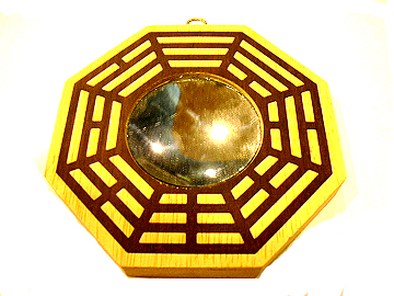 Concave Bagua Mirror - Early Heaven Sequence 3 solid lines at top